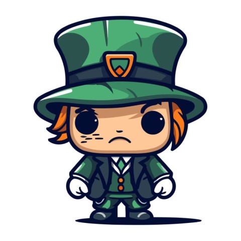 Leprechaun Boy   Cute Cartoon Style Vector Illustration