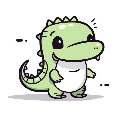 Cute crocodile cartoon character vector illustration. Cute baby