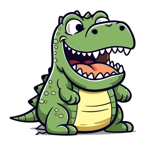 Cartoon crocodile. Vector illustration of a cartoon crocodile.