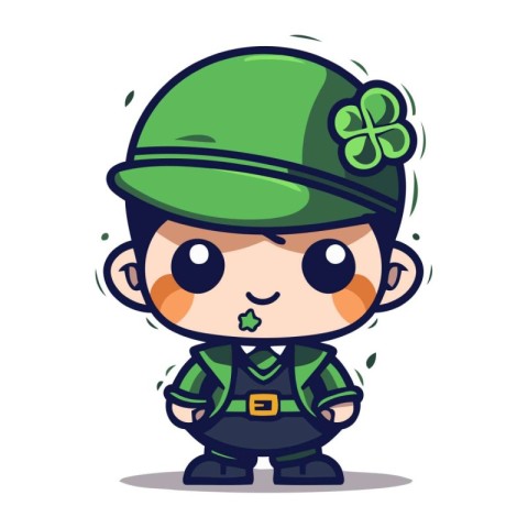 Cute Leprechaun Cute Cartoon Character Vector Illustration