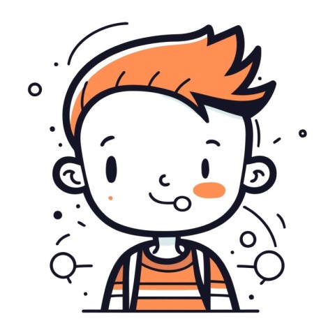 Cute cartoon boy. Vector illustration in doodle style.