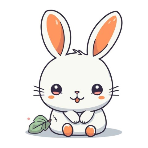 Rabbit character cartoon design. Cute and funny rabbit vector il