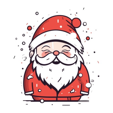 Santa claus vector illustration. Hand drawn santa claus.