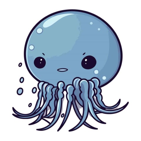 cute jellyfish kawaii cartoon vector illustration graphic design