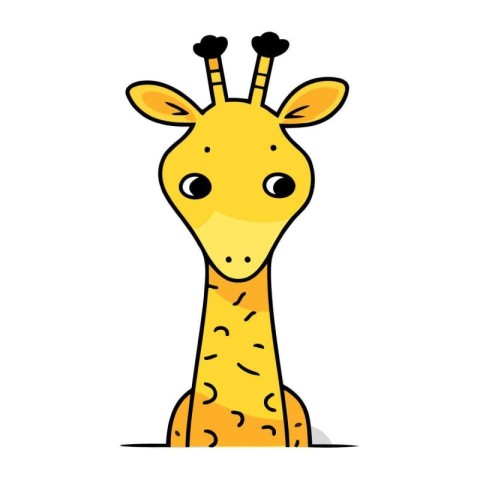 Cute giraffe. Vector illustration of a cute giraffe.