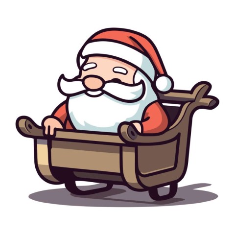 Santa Claus   Cartoon Santa Claus Vector Illustration. Santa Cla