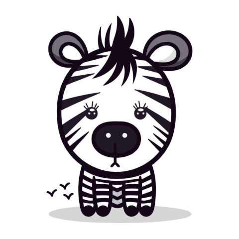 Zebra character design. Animal zoo life nature character childho