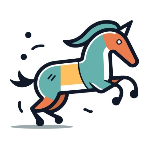 Horse icon. Cartoon illustration of horse vector icon for web de