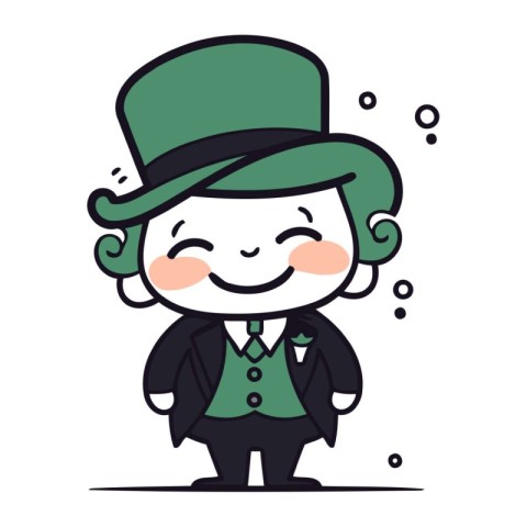 Leprechaun   Cute Cartoon Leprechaun Vector