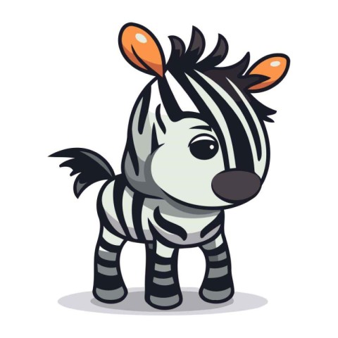 Zebra Cute Animal Cartoon Mascot Character Vector Illustration