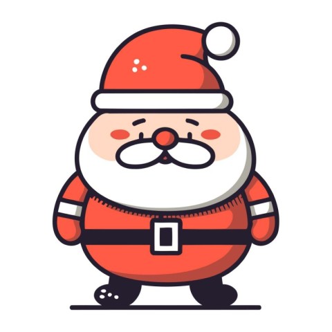 Cute santa claus. Vector illustration in cartoon style.