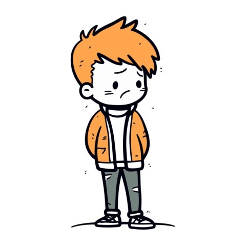 Cute cartoon boy. Vector illustration of a cute cartoon boy.