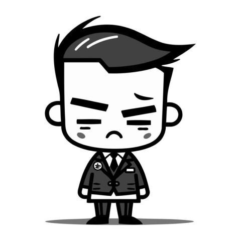 Angry Businessman   Cartoon Vector Illustration