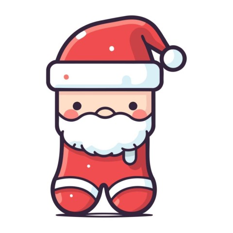 Santa claus cute character. Merry Christmas and Happy New Year.