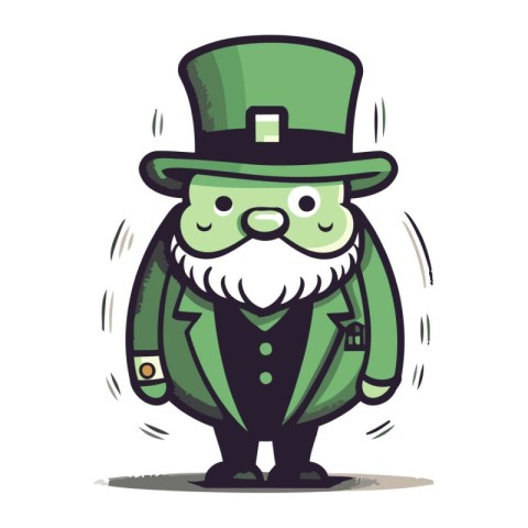 Cartoon Leprechaun St Patricks Day Vector Illustration