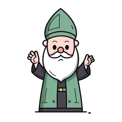 Cute Cartoon Leprechaun Mascot Character Vector Illustration