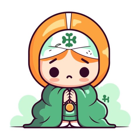 Cute little boy in cosmonaut costume. Vector illustration.