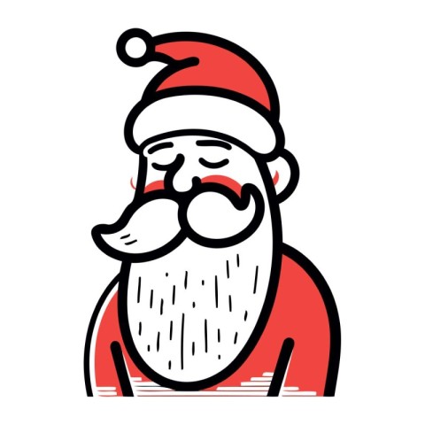 Santa Claus vector illustration. Santa Claus icon. Santa Claus v