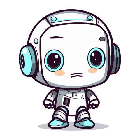 Cute astronaut character vector illustration. Cartoon cosmonaut