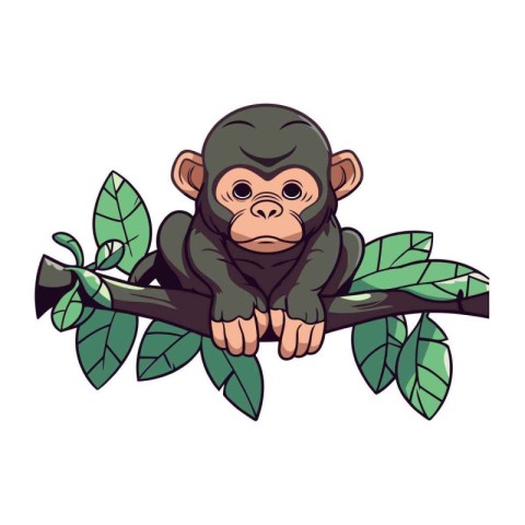 Monkey cartoon icon. Animal cute zoo life and nature theme. Isol