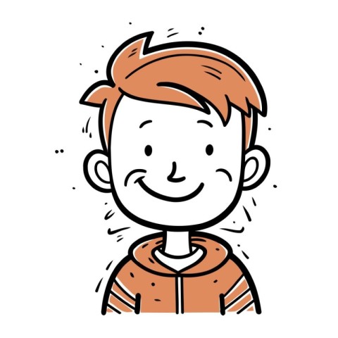 Smiling boy cartoon icon. Vector illustration of smiling boy car