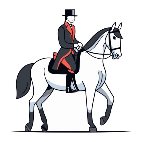 Equestrian sport. Equestrian rider. Vector illustration.