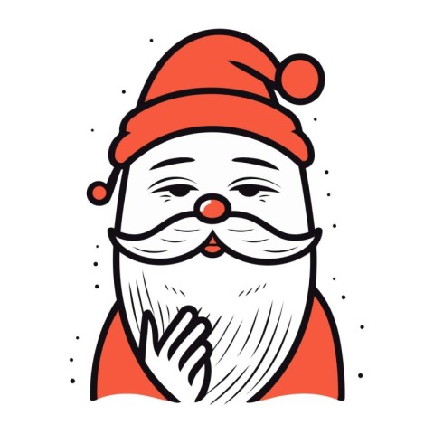 Santa Claus. Vector illustration. Isolated on a white background