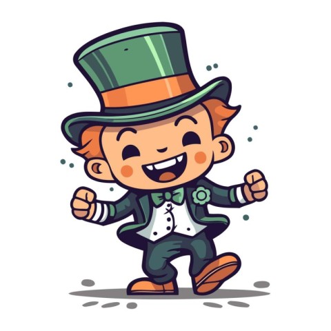 Leprechaun Cartoon Mascot Character Vector Illustration