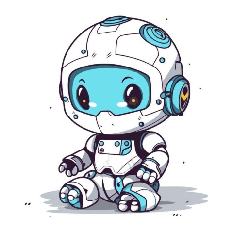 Cute cartoon astronaut. Vector illustration of a cute astronaut