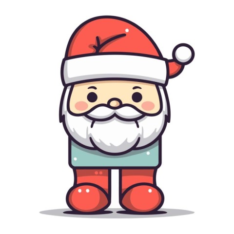 Santa Claus character design. Cute Santa Claus vector illustrati