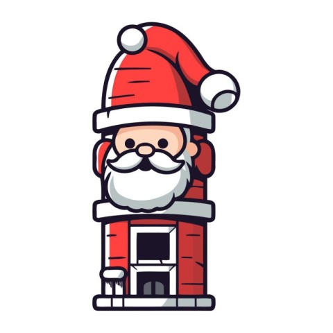 Santa Claus icon. Cartoon illustration of Santa Claus vector ico