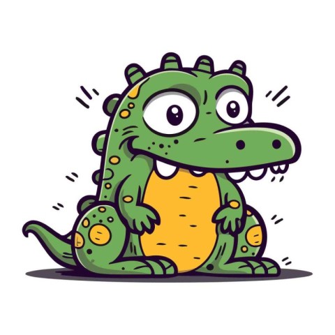 Cartoon crocodile. Vector illustration of a cartoon crocodile.