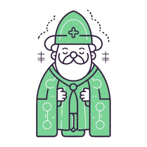 Leprechaun. Happy st patricks day. Vector illustration