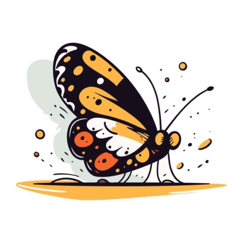 Butterfly icon. Illustration of a butterfly. Vector illustration