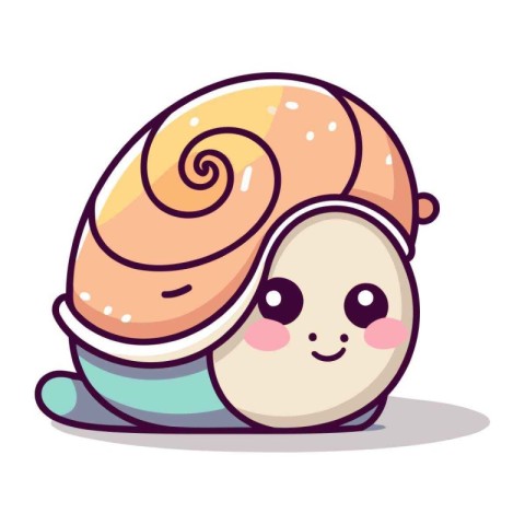 snail character design. vector illustration eps10 graphic flat s