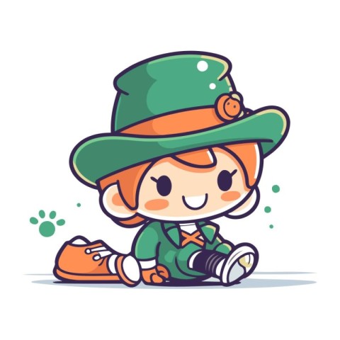 Leprechaun boy with leprechaun hat and boots