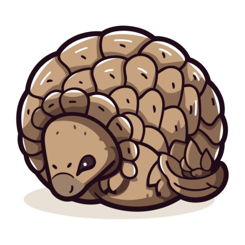 Cartoon funny tortoise. Vector illustration of a tortoise.