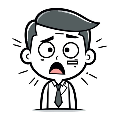 Angry Businessman   Cartoon Vector Illustration