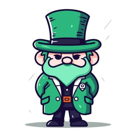 Leprechaun Cartoon Mascot Character Vector Illustration