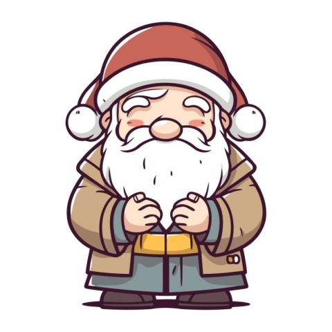 Santa claus cartoon vector illustration. Santa claus cartoon vec