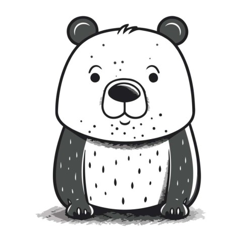 cute cartoon bear isolated on a white background. vector illustr