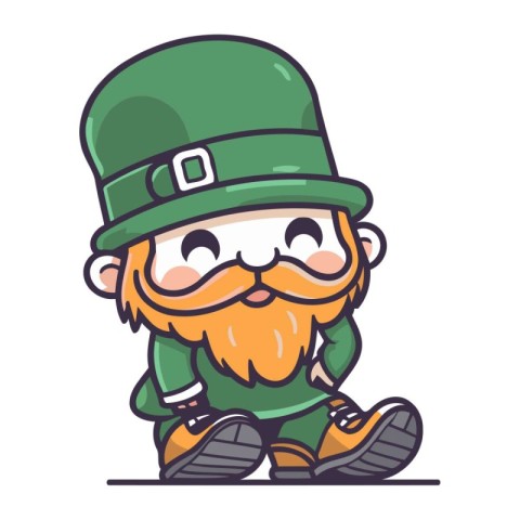 Leprechaun Cartoon Character St Patricks Day Vector Illustration