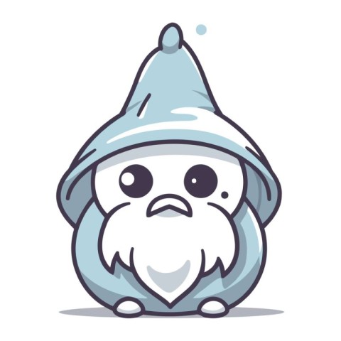 Funny gnome character. Vector illustration of a gnome.