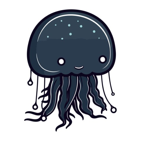 cute jellyfish cartoon isolated icon vector illustration design