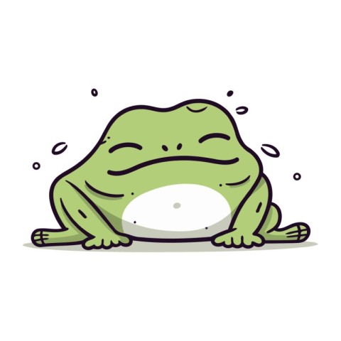 Frog. Vector illustration. Isolated on a white background.