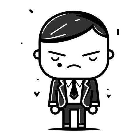 Angry boss cartoon character vector design. Businessman cartoon