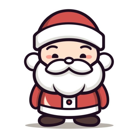 Santa Claus cartoon character vector illustration. Santa Claus v