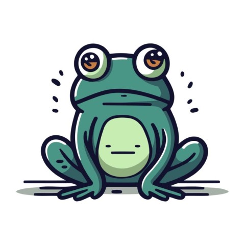 Frog icon. Cartoon illustration of frog vector icon for web desi