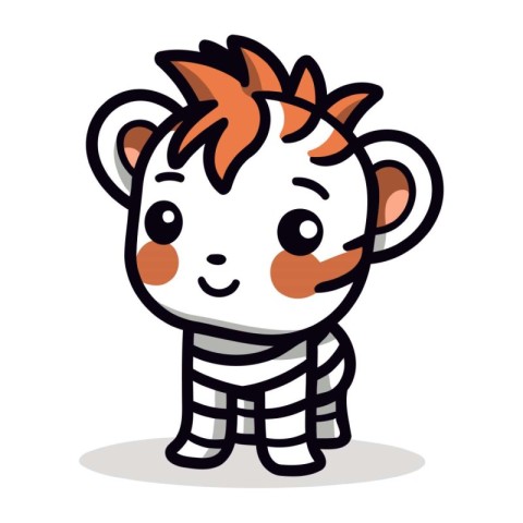 Cute Zebra Cartoon Mascot Character Vector Illustration.