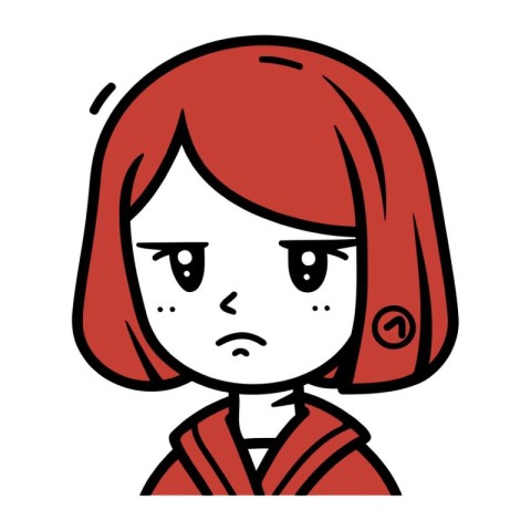 angry girl cartoon icon vector illustration design graphic vecto